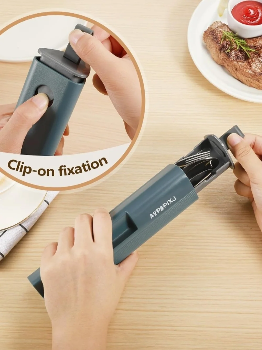 Travel Utensils - Slate Gray/Blue